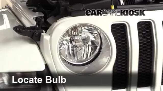 2018 Jeep Wrangler Unlimited Sport 3.6L V6 Lights Highbeam (replace bulb)